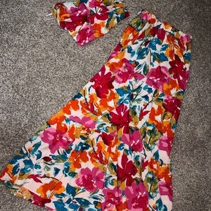 2 Piece Floral Maxi Skirt set XS